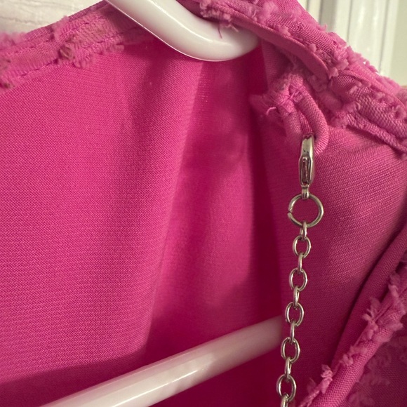 JM Collection Fuchsia Diamond Pattern Blouse - Picture 5 of 8